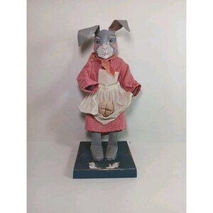 Vintage Shadowdancer Handmade Rabbit Bunny Folk Art Primitive Signed Young 88